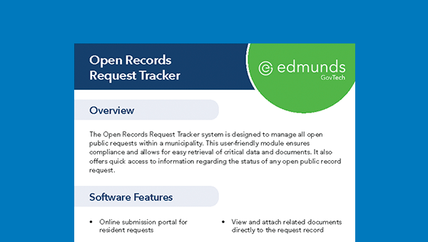 Open Records Request Tracker Sheet
