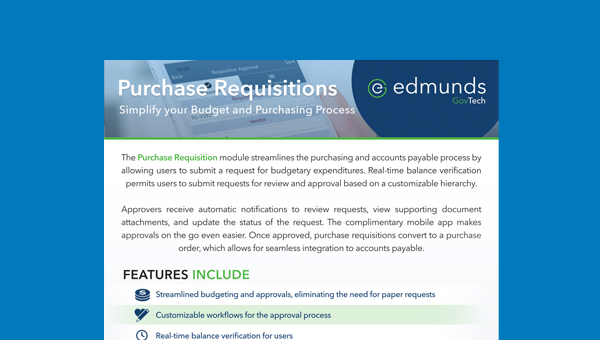 Purchase Requisitions Product Sheet